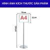Bảng menu inox trắng hai mặt A4