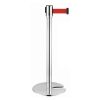 Cột chắn inox trắng đế chữ U dây đỏ dài 3m