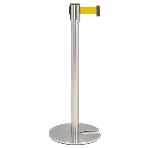 Hình ảnh cột chắn inox dây căng màu vàng