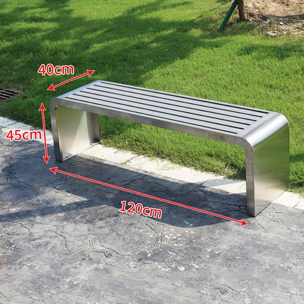Thông số kích thước ghế băng dài inox 1m2