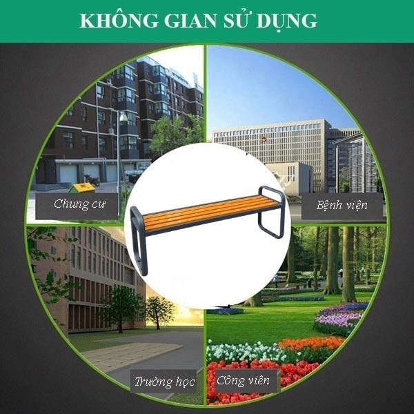 Ghế ngoài trời không tựa đa dạng không gian sử dụng