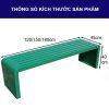 Ghế băng không tựa màu xanh dài 1m5