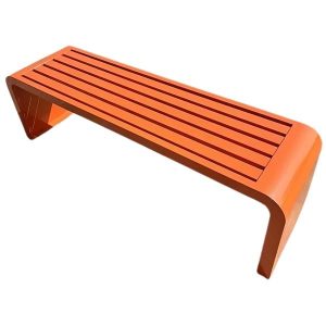 Ghế công viên không tựa màu cam dài 1m8