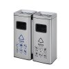Thùng rác 2 ngăn inox có gạt tàn