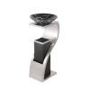 Thùng rác hình chữ Z inox trắng