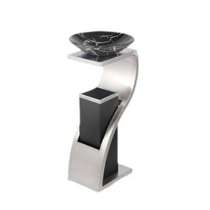 Thùng rác hình chữ Z inox trắng