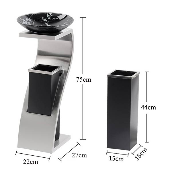 Kích thước thùng rác hình chữ Z