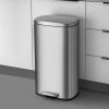 Thùng rác inox vuông đạp chân 20L