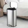 Thùng rác inox vuông đạp chân 20L