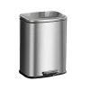Thùng rác inox vuông đạp chân 6l