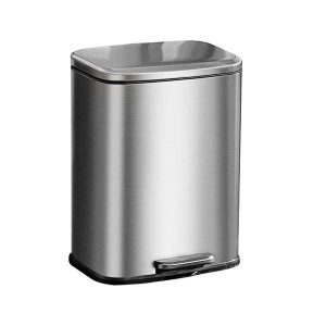 Thùng rác inox vuông đạp chân 6l