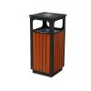 Thùng rác vuông giả gỗ ngoài trời