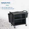 Xe đẩy 3 tầng đa năng khung nhựa