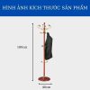 cây móc treo quần áo bằng gỗ kết hợp inox
