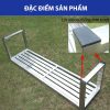 ghế ngồi công viên inox dài 1m8