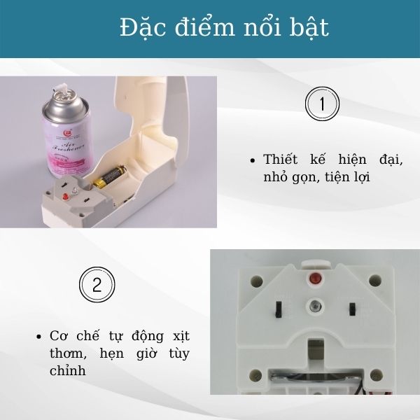 Đặc điểm nổi bật của máy xịt thơm tự động Xìone