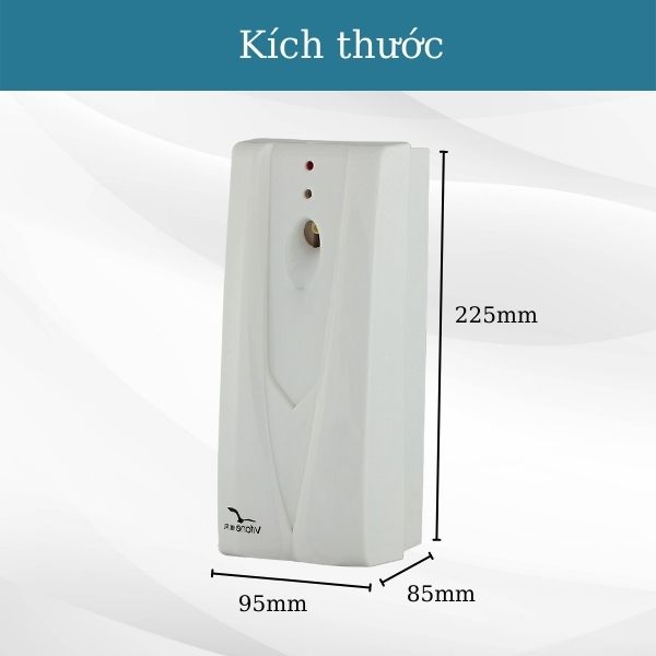 Kích thước máy xịt thơm phòng tự động Xifone