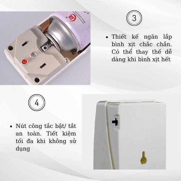 Đặc điểm nổi bật của máy xịt thơm tự động treo tường