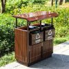 thùng rác ngoài trời 2 ngăn