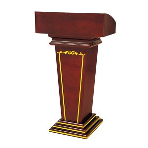 Bục phát biểu hội trường bằng gỗ kết hợp với inox