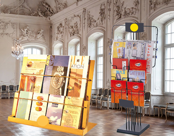 Giá để sách báo inox mạ vàng