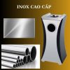 thùng rác inox gạt tàn cao cấp