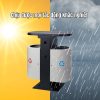 thùng rác thép 2 ngăn ngoài trời