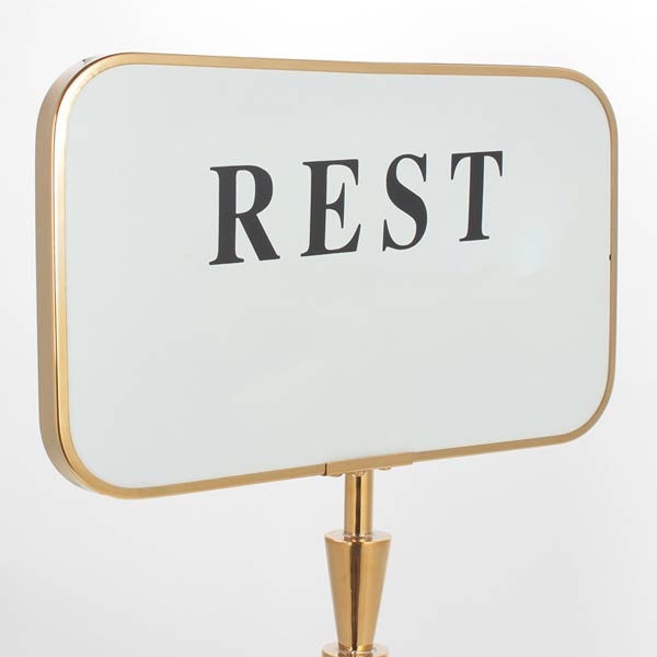 bảng chỉ dẫn inox mạ vàng