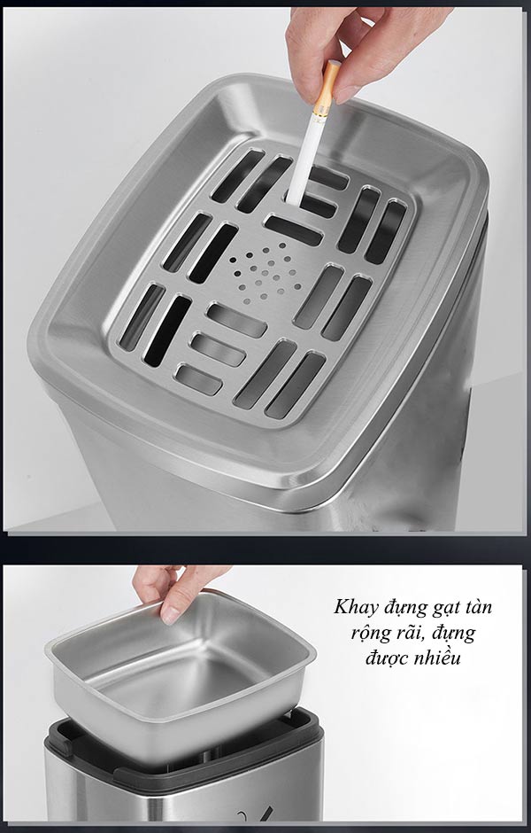 Khay gạt tàn thiết kế thông minh, đảm bảo an toàn cháy nổ