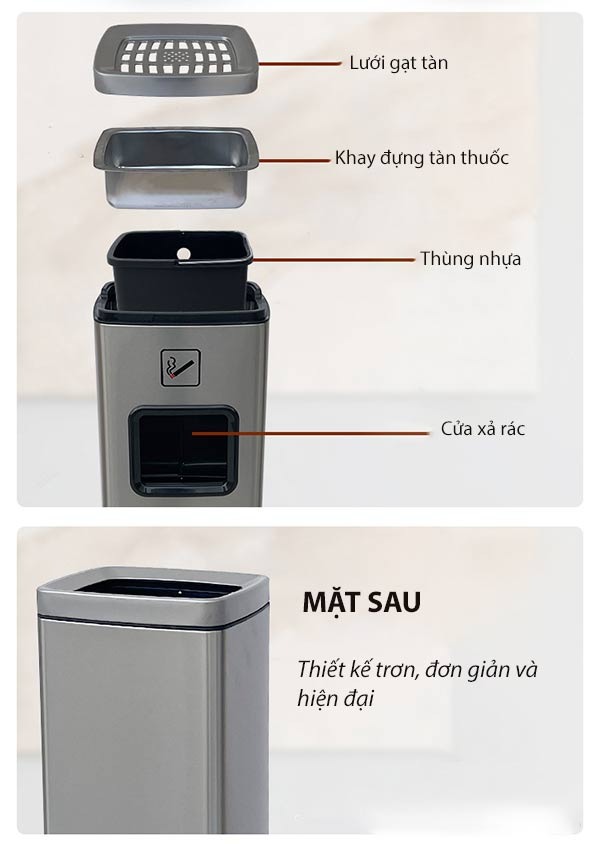 Các bộ phận cây gạt tàn thuốc công cộng