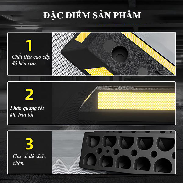 Hình ảnh đặc chiệm cục chặn bánh xe cao su cố định