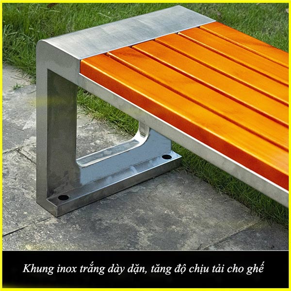 Khung inox dày, bền bỉ, chịu tải tốt