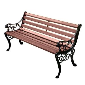 Ghế công viên giả gỗ đầu hổ 1m2 màu nâu đậm