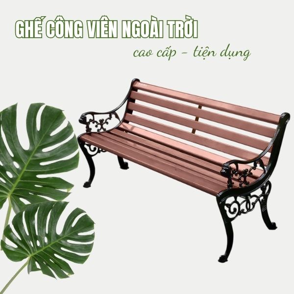 Ghế công viên giả gỗ đầu hổ 1m5 - Ghế công viên ngoài trời