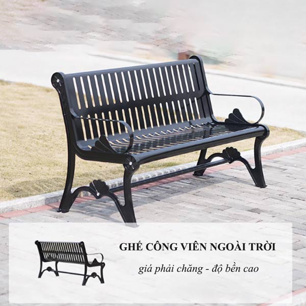 ghế sắt ngoài trời 1m8