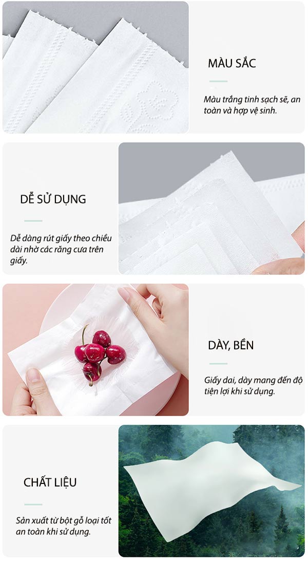 Hình ảnh mô tả đặc điểm giấy vệ sinh công nghiệp 700g của Hành Tinh Xanh
