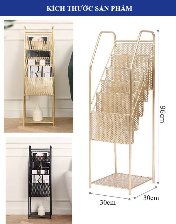 Kích thước kệ báo tạp chí