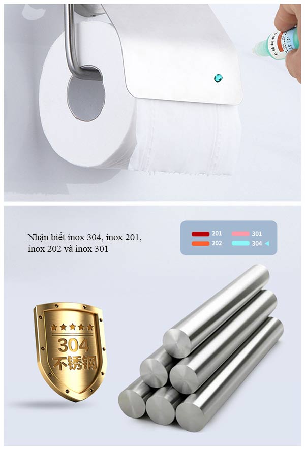 Chất liệu bằng inox cao cấp chống gỉ sét hiệu quả