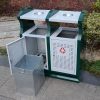 thùng rác 2 ngăn ngoài trời