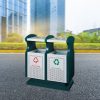 thùng rác 2 ngăn ngoài trời
