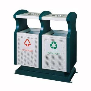 Thùng rác 2 ngăn ngoài trời