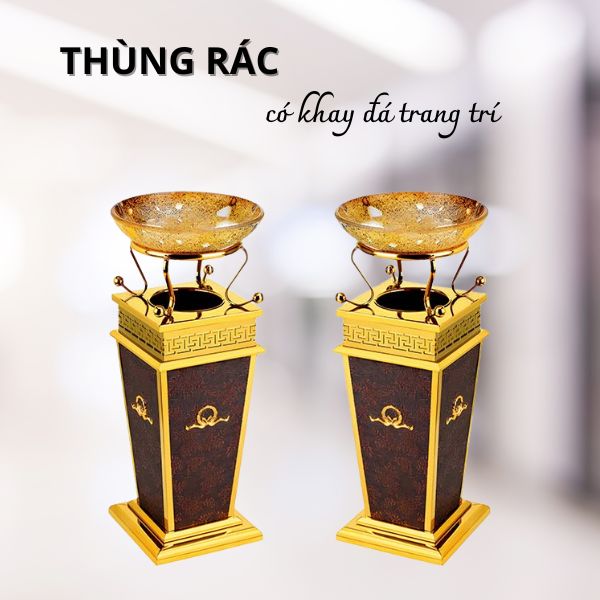 Thùng rác giả da khay thủy tinh của Hành Tinh Xanh
