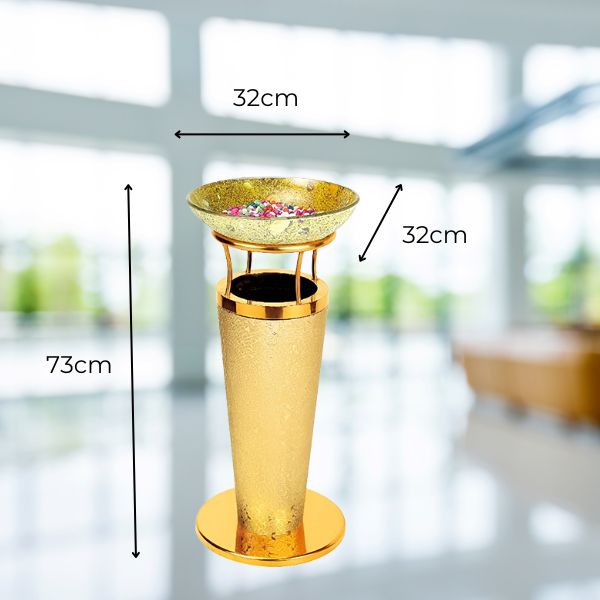 Kích thước thùng rác inox bọc giả da