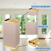 Thùng rác inox vàng bọc giả da
