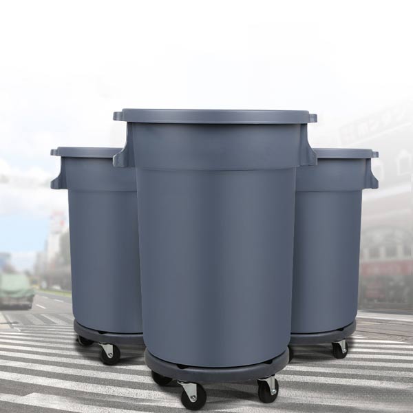 Hình ảnh thùng rác nhựa tròn có bánh xe của Hành Tinh Xanh