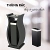 thùng rác thép để sảnh khách sạn