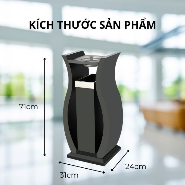 Kích thước thùng rác thép để sảnh khách sạn