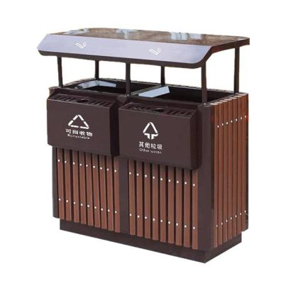 thùng rác thép sơn tĩnh điện 2 ngăn thùng rác thép sơn tĩnh điện 2 ngăn