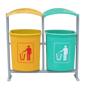 Thùng rác treo đôi composite