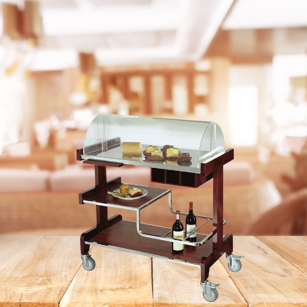 xe đẩy đồ ăn khách sạn